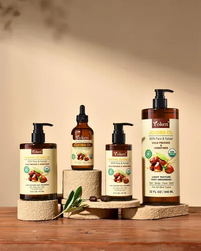 Aceite De Jojoba Orgánico Yoken 236ml Prensado En Frío
