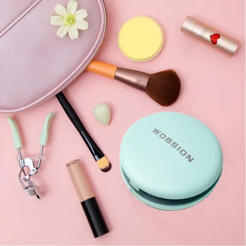 Espejo De Maquillaje Wobsion Con Luz Led Para Viajes, Aument