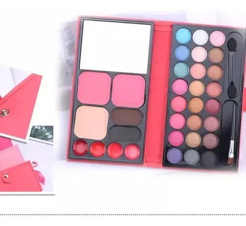 #set De Maquillaje Con Sombra De Ojos En Polvo, Colorete Y