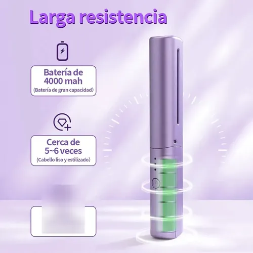 Plancha De Cabello Inalámbrica Recargable Portátil 2 En 1~ –