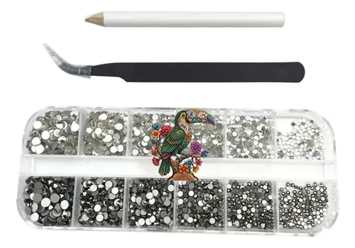 4 Juegos De Pegatinas De Uñas Mixtas De Diamantes Planos