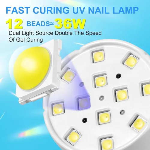 Lámpara Uv Led 36w Mekk Gooseneck Con Sensor Y Usb-c