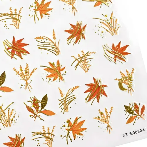 Juggssa Stickers De Arte Para Uñas De Otoño 6 Piezas Autoadh