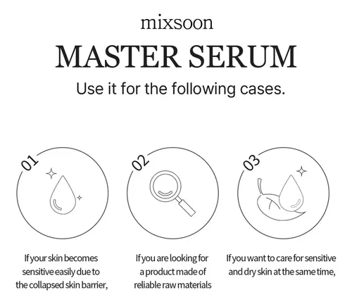 Mixsoon Master Serum 60ml Suero Calmante E Hidratante