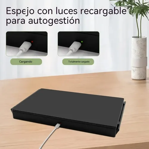 Espejo 360 Grados Luz Tríptica Espejo For Corte Pelo J