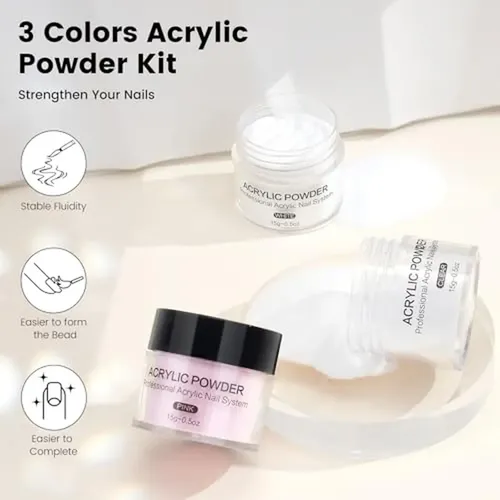 Kit De Uñas Acrílicas Para Principiantes: Líquido De Uñas Ac