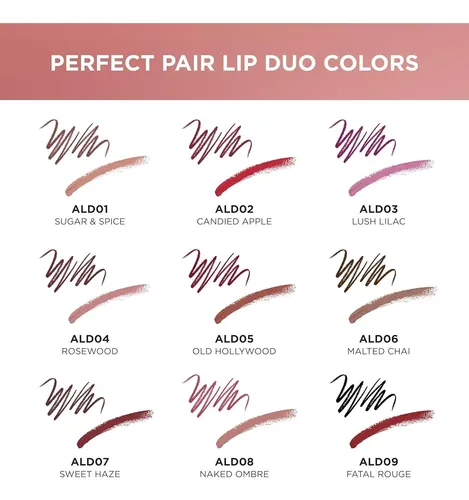 Dúo Labial Satinado Y Delineador Absolute New York