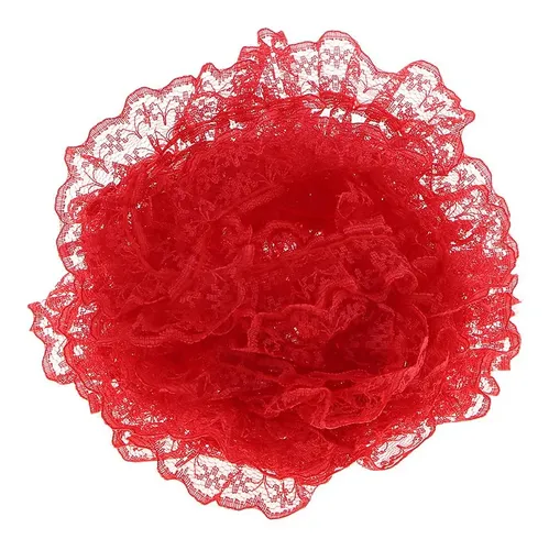 1 Cinta De Encaje Creativa Tela Para Fabricación Rojo