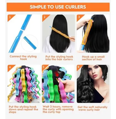 Rulos Sin Calor Yevyo 30 Piezas 25cm Kit Ondas Cabello