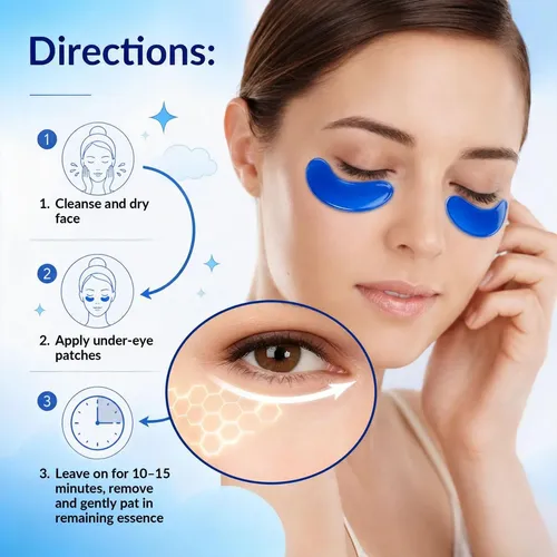 Parches Para Ojos Hidratantes Con Péptido Ghk-cu 6 Pares
