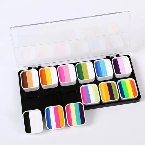 Set De Paletas De Pintura Waterolor: 12 Colores, 11 Pinceles