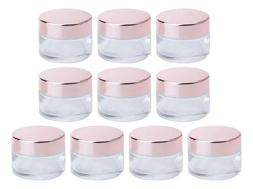 10x Frascos De Vidrio Para Cosméticos Frascos De 10g