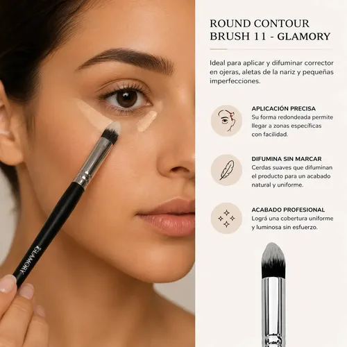 Brocha Para Corrector Precision Tapered Brush 12 Glamory Negro