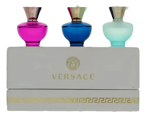 3 Perfumes Versace Dylan Mini para mujer, 5 ml