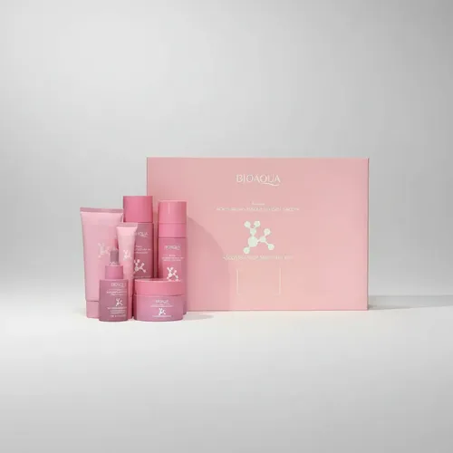 Kit Skincare Bioaqua Rutina Facial Nicotinamida Hidratante Iluminador Cuidado De La Piel 6 Piezas