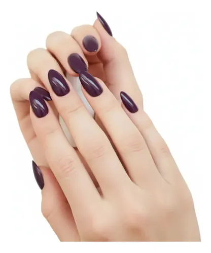 Uñas Press On Veluna Almendras – Cambian De Color Al Calor Color Violeta Termocrómico