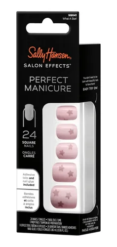 Uñas Postizas Sally Hansen Press On Square 041 What A Star