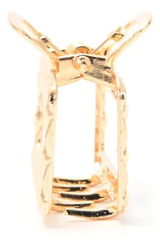 Broche Pinza De Pelo Metal Cuadriculado Rectangular 4cm