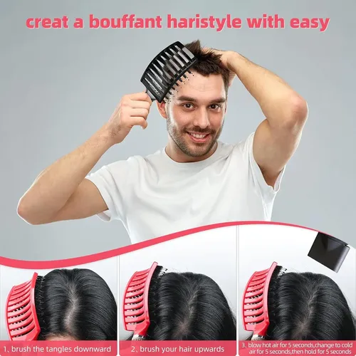 Cepillo Para Cabello/peine De Peluqueria De Curvo Masaje &ai