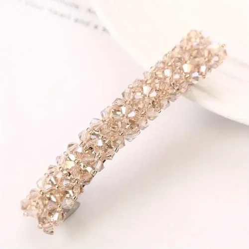 Pinza Resorte Pelo Artesanal Con Brillantes Xcdh