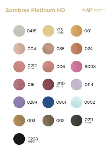 Sombras Profesionales Andrea Pellegrino Hd Super Pigmentas Color 004 Hd