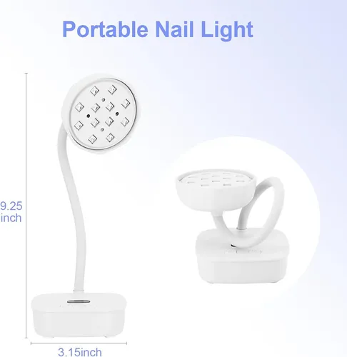 Lámpara Uv Led Recargable Con Sensor Y Temporizador