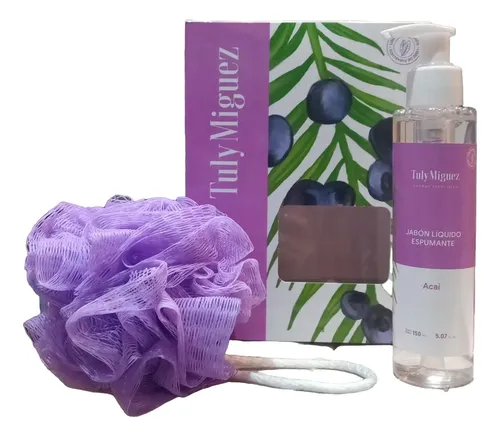 Box Regalo Relax Acai Jabón Líquido Esponja Tuly Miguez
