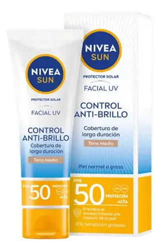 Protector Solar Facial Anti-brillo F50 Tono Medio 50ml Nivea