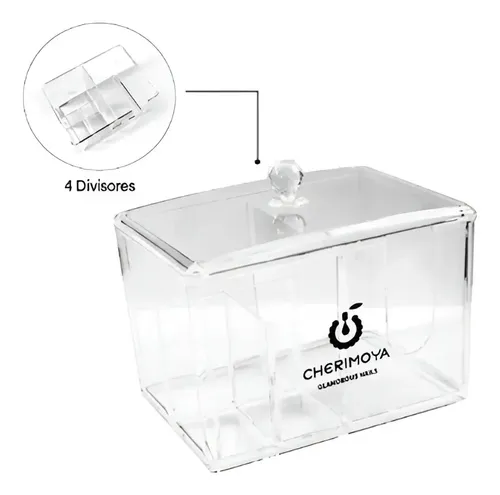 Organizador De Maquillaje Porta Brochas Acrilico Cherimoya Transparente