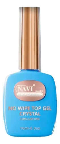 Top Coat Navi Semipermanente Larga Duración No Wipes 10 Ml Color Transparente crystal no wipes top gel