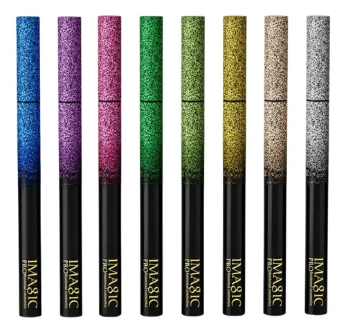 Set De 8 Delineadores Glitter Imagic Pro