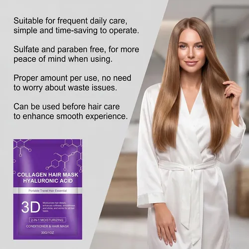3d Collagen Hair Mask, Hydrating Treatment, Deep