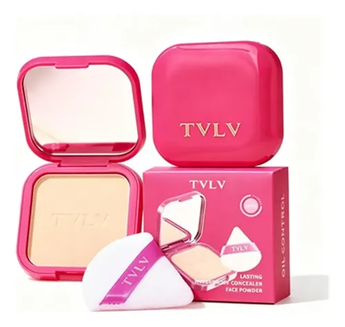 Tvlv Polvo Compacto Control De Aceite, 7g, Impermeable Y