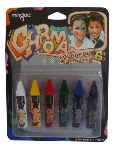 Maquillaje Para Rostro Artístico Cara Pintura Color Niños