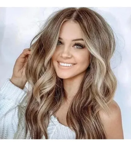 Ombré Larga Ondulada, Elegante Y Versátilpeluca