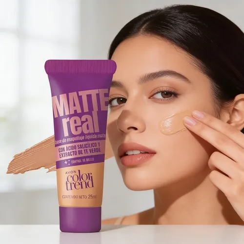 Base De Maquillaje Liquida Matte Real Color Trend Avon