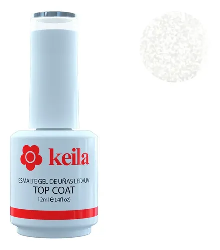Esmalte Semipermanente Keila Topcoat Diamond #4 con Brillo de 12 mL