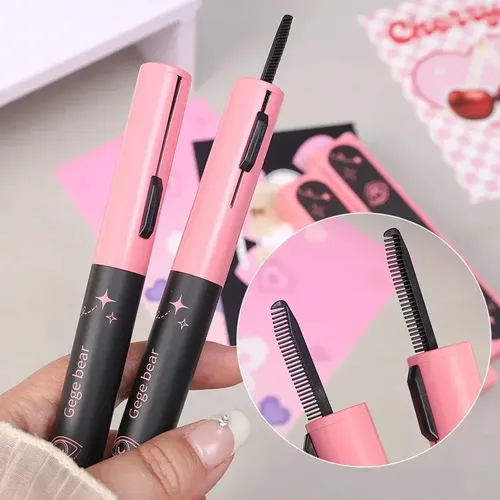 Mascara Pestañas Pincel Precision Fibra Alargadora Gege Bear Color Negro
