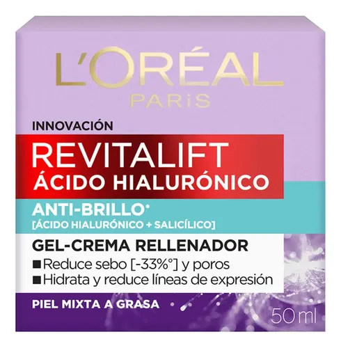 Gel Crema L´oréal Paris Revitalift Ácido Hialurónico X 50 Ml