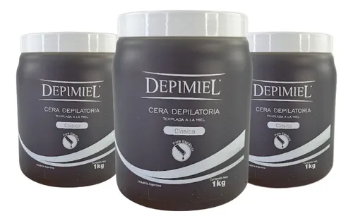 Kit X3 Ceras Depilatoria Templada Clásica 1 Kg Depimiel