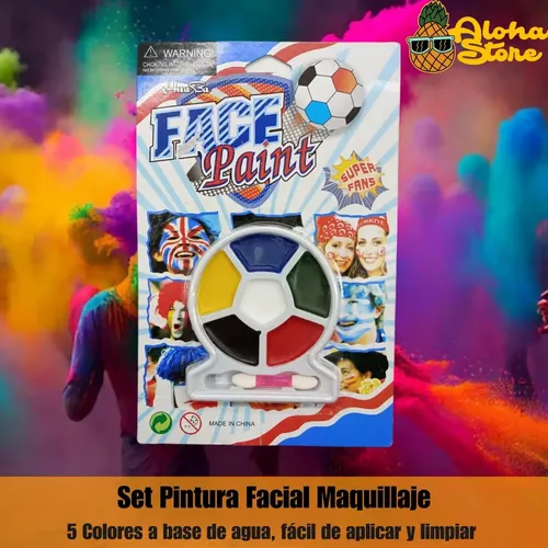 Kit Maquillaje Pinturas Cara Fantasía Halloween No Toxico