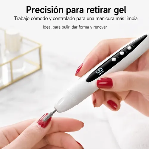 Pulidora De Uñas Eléctrica 2 En 1 Con Lámpara Uv