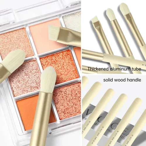 Set De Brochas Para Ojos Evrchgiea 6 Unidades Amarillo