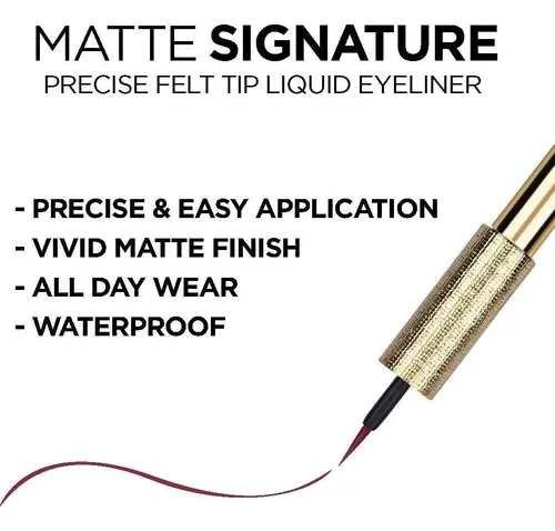 Lápiz Delineador Líquido Mate Burgundy De Loréal