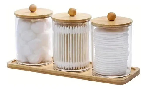 A “ Contenedor For Baño, Frasco Redondo Transparente Para ~