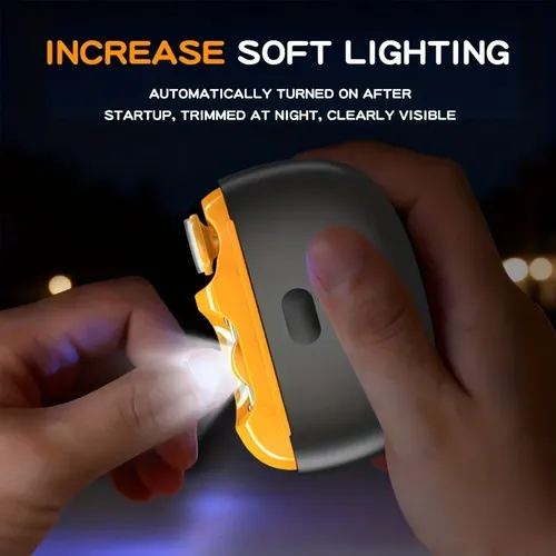 Cortaúñas Eléctrico Recargable Con Luz Led Negro