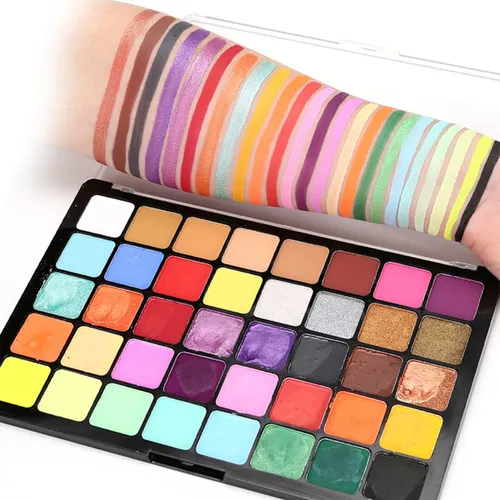 Set De Paletas Faciales De Acuarela Y Pintura De Maquillaje