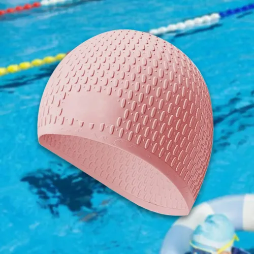 Gorro De Natación De Silicona Unisex Ajustable Protección