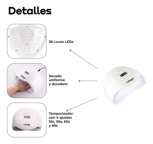 Cabina De Uñas Uv Lampara Led Waggs Profesional Manos/pies