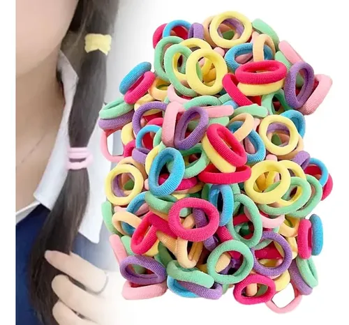 Colitas Pelo Elasticas Estuche X100 Accesorios Cabello